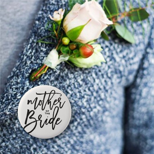 Moeder van de Bride Brush Wedding Bridal Party Ronde Button 5,7 Cm