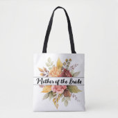 Moeder van de Bride Burgundy Floral Fall Wedding T Tote Bag (Voorkant)