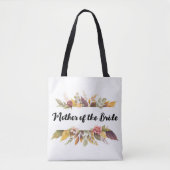 Moeder van de Bride Burgundy Floral Fall Wedding Tote Bag (Voorkant)
