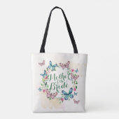 Moeder van de Bride Butterfly Wreath Canvas tas (Achterkant)