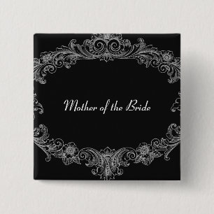 MOEDER VAN DE BRIDE Button Black Vintage V04