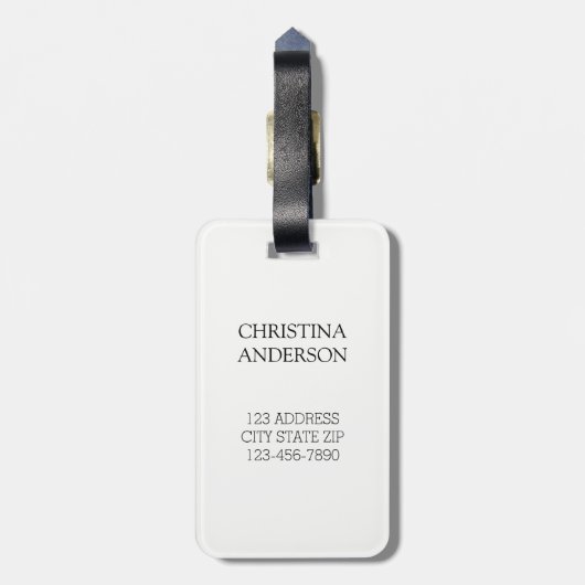 Moeder van de bride/Calligrafierreis Bagagelabel (Achterkant verticaal)