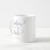 Moeder van de Bride Calligraphy Wedding Gift Koffiemok (Voorkant links)