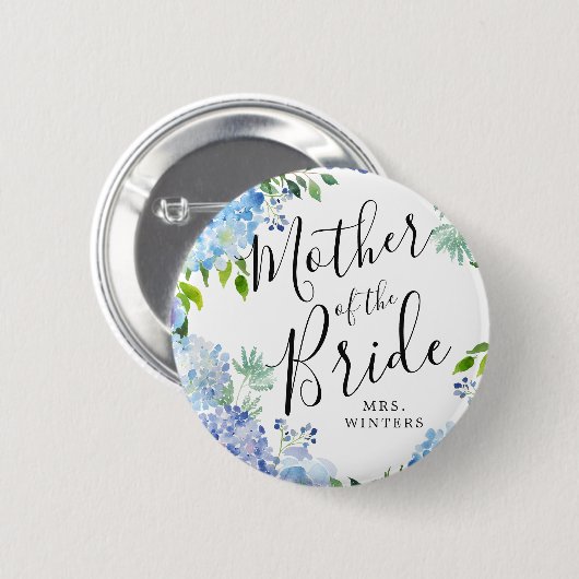 Moeder van de Bride | Carolina Bloom Wedding Ronde Button 5,7 Cm (Voorkant /achterkant)