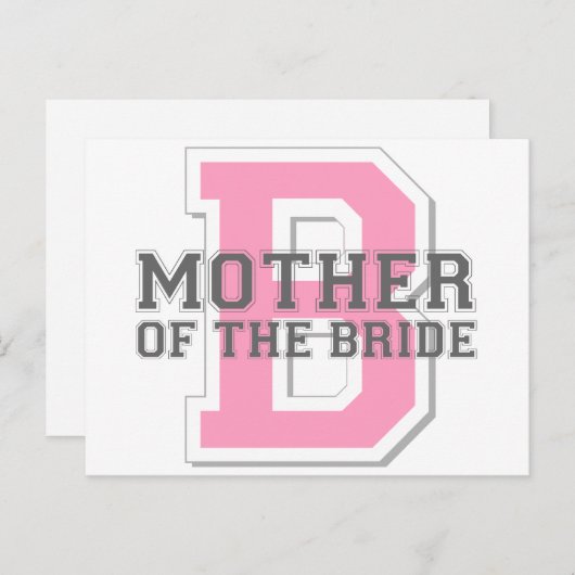 Moeder van de Bride Cheer Briefkaart (Voorkant / Achterkant)