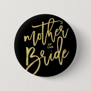 Moeder van de Bride Chic Gold Bridal Wedding Ronde Button 5,7 Cm