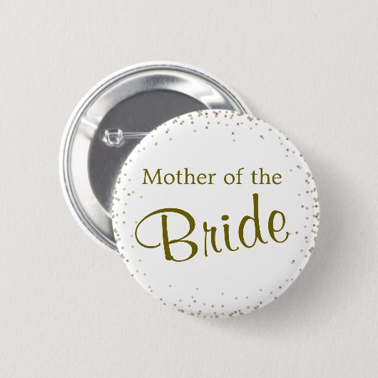 Moeder van de Bride Confetti Ronde Button 5,7 Cm (Voorkant /achterkant)