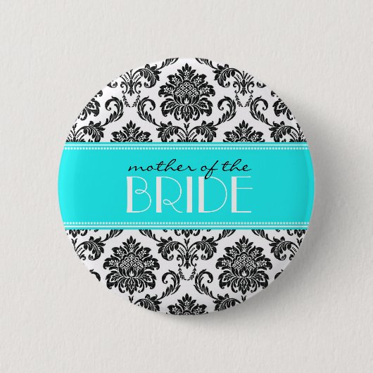 Moeder van de Bride Damask Button (Voorkant)