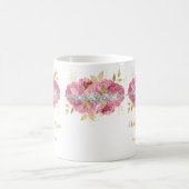 Moeder van de Bride Diamond Pink Gold Floral Coff Koffiemok (Center)
