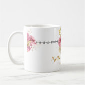 Moeder van de Bride Diamond Pink Gold Floral Koffiemok (Links)