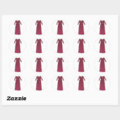 Moeder van de Bride Dress Wedding Bridal Party Ronde Sticker (Vel)