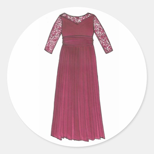 Moeder van de Bride Dress Wedding Bridal Party Ronde Sticker (Voorkant)