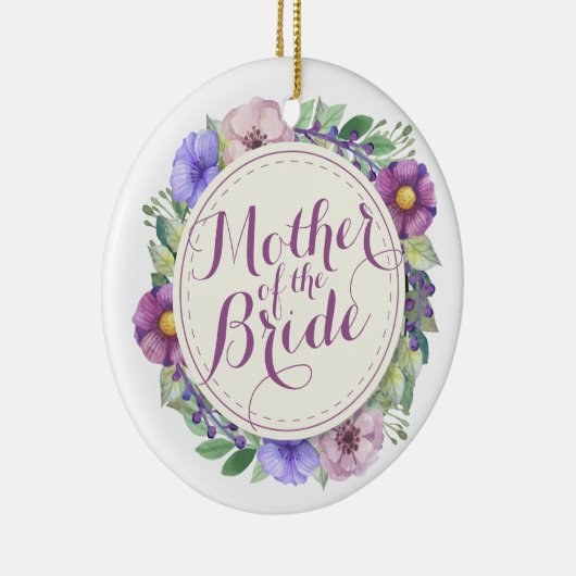 Moeder van de Bride Elegant Floral Ornament (Rechts)