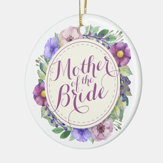 Moeder van de Bride Elegant Floral Ornament (Links)