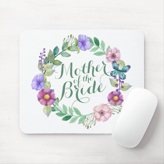 Moeder van de Bride Elegant Floral Wedding Mousepa Muismat (Met muis)