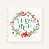 Moeder van de Bride Elegant Floral Wedding Noteboo Notitieboek (Voorkant)