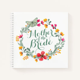 Moeder van de Bride Elegant Floral Wedding Noteboo Notitieboek