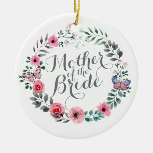 Moeder van de Bride Elegant Floral Wedding Ormenas Keramisch Ornament