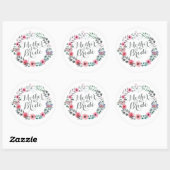 Moeder van de Bride Elegant Floral Wedding Sticker (Vel)