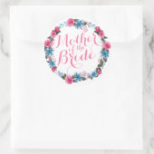 Moeder van de Bride Elegant Floral Wedding Sticker (Tas)