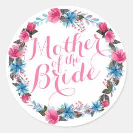 Moeder van de Bride Elegant Floral Wedding Sticker