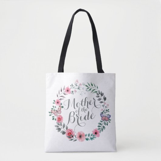 Moeder van de Bride Elegant Floral Wedding Tas Ba (Voorkant)