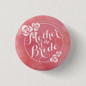 Moeder van de Bride Elegant Lijst Wedding Button (Voorkant)