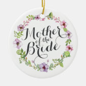 Moeder van de Bride Elegant Wreath Ornament (Voorkant)