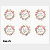 Moeder van de Bride Elegant Wreath Sticker Seal (Vel)
