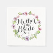 Moeder van de Bride Elegant Wreath Wedding Napkin Servet (Voorkant)