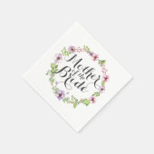 Moeder van de Bride Elegant Wreath Wedding Napkin Servet (Hoek)
