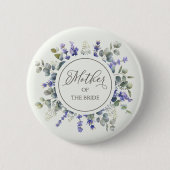 Moeder van de Bride Eucalyptus & Delicate Lavender Ronde Button 5,7 Cm (Voorkant)