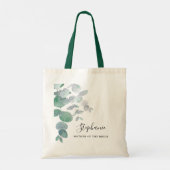 Moeder van de Bride Eucalyptus Greenery Tote Bag (Achterkant)