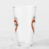Moeder van de Bride Flamingo Wedding Heart Glas (Rechts)