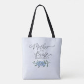 moeder van de Bride Floral - Gepersonaliseerd Tote Bag (Achterkant)
