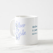 Moeder van de Bride Floral Letter Custom Wedding Koffiemok (Voorkant links)