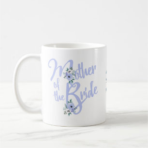 Moeder van de Bride Floral Letter Custom Wedding Koffiemok