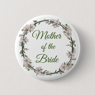 Moeder van de Bride Floral Ronde Button 5,7 Cm