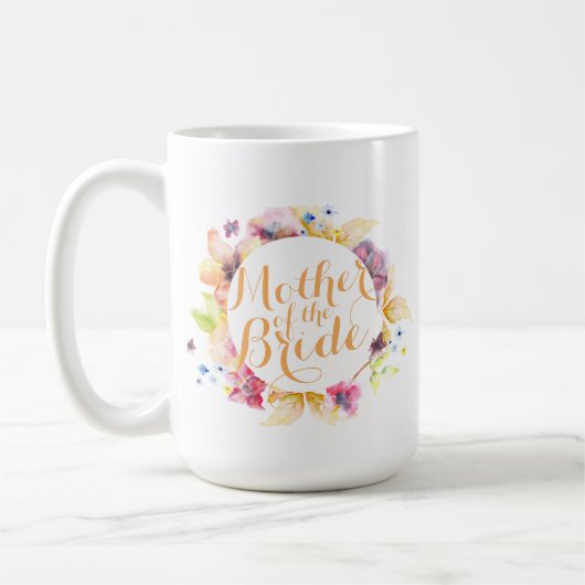 Moeder van de Bride Floral Wedding Classic Mok (Links)