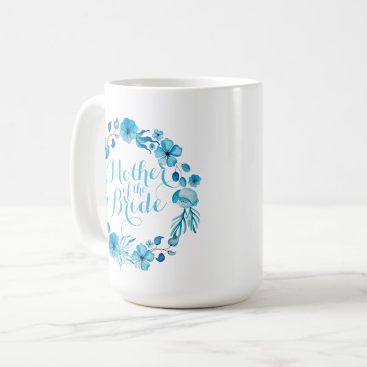 Moeder van de Bride Floral Wedding Classic Mok (Voorkant links)