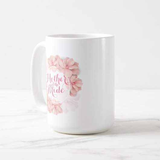 Moeder van de Bride Floral Wedding Classic Mok (Voorkant links)