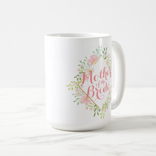 Moeder van de Bride Floral Wedding Classic Mok (Voorkant rechts)