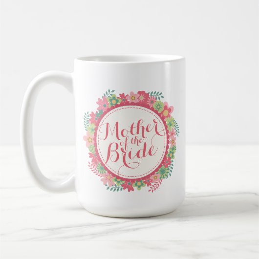 Moeder van de Bride Floral Wedding Classic Mok (Links)