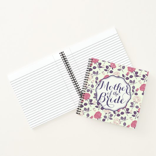 Moeder van de Bride Floral Wedding Guestbook Notitieboek (Binnen)