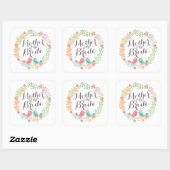 Moeder van de Bride Floral Wreath Wedding Sticker (Vel)
