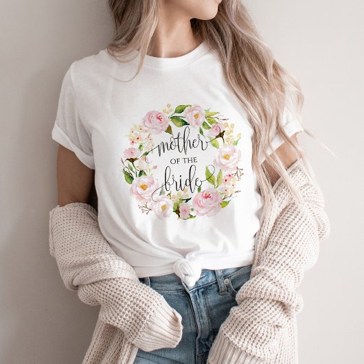 moeder van de bride florale kreupel -5 t-shirt