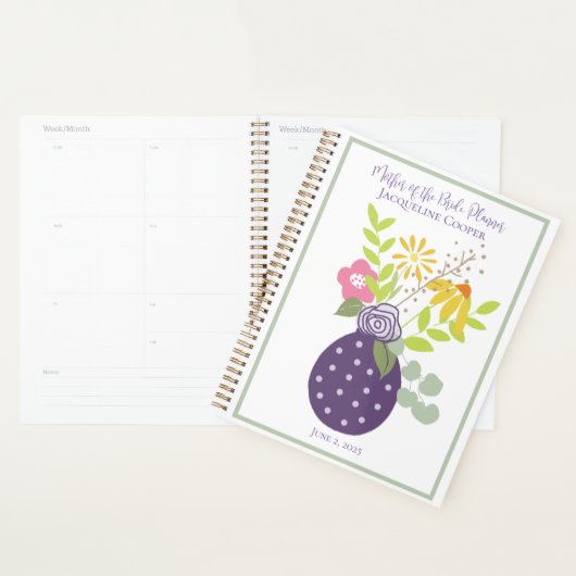 Moeder van de Bride Flower Bouquet Planner (Display)