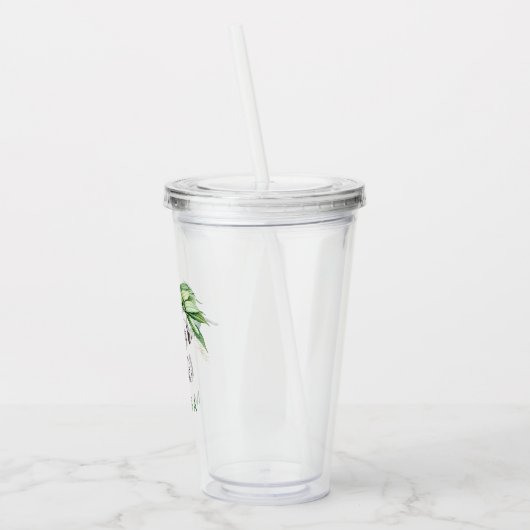 Moeder van de bride Foliage - Gepersonaliseerd Acryl Drinkbeker (Links)