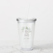 Moeder van de bride Foliage - Gepersonaliseerd Acryl Drinkbeker (Achterkant)