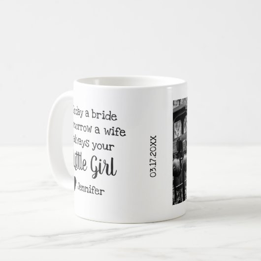 Moeder van de Bride Foto Koffiemok (Voorkant links)